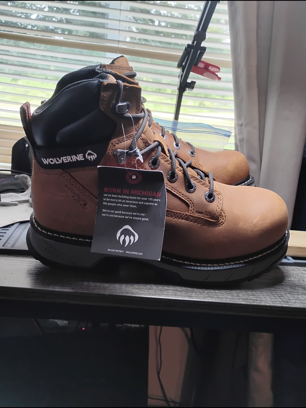 Wolverine Tan and Black Work Boots